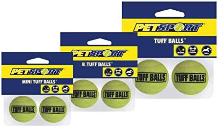Petsport מיני כדורי טוף צעצועים לכלבים, כדורי טניס עמידים בגודל 1.5 אינץ ', לגזעי צעצוע קטנים וצעצועים