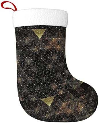 דפוס גיאומטריה של יויוי גרב חג חג המולד קישוט חג אח תלייה גרב 18 אינץ 'גרביים