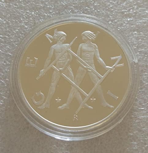 סימני תאומים של מטבע מדליית גלגל המזלות ארהב הדולר האירו