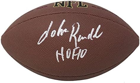 ג'ון רנדל חתם על ווילסון סופר אחיזה בגודל מלא NFL כדורגל w/hof'10 - כדורגל חתימה
