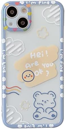 CASEATIVE CARTOON CARTOON חמוד דובי דוב ענן מכתבי אייפון רך ברורה לנשים בנות