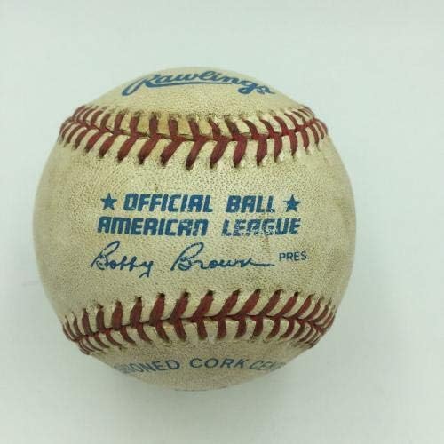 סקוט אריקסון לא היטטר 27 באפריל, 1994 משחק חתום השתמש בבייסבול עם JSA COA - משחק חתימות MLB משומש בייסבול