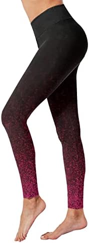 חותלות מותניים גבוהות לנשים ללא מבט באמצעות בקרת בטן רכה מכנסיים מודפסים צבע שיפוע ספורט חותלות פעילות