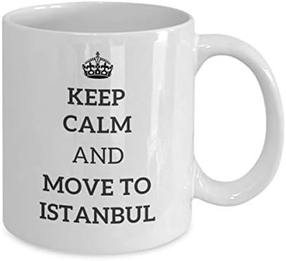שמור על רגוע ועבר לאיסטנבול כוס תה מטייל חבר לעבודה חבר מתנה ספל נסיעות טורקיה נוכח