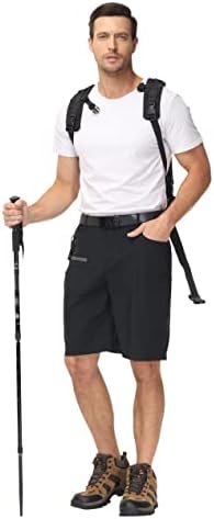 מכנסי טיול של יונדובופ מגברים מכנסיים קצרים מהיר ניילון יבש מהיר נסיעות מכנסיים קצרים גולף פעילים עם 7 כיסים עמידים במים