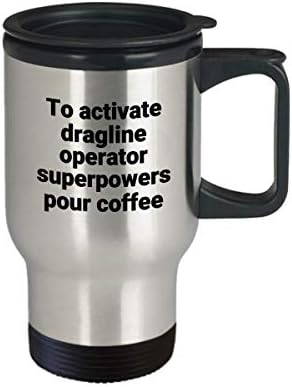 מפעיל גרירה ספל נסיעות מצחיק סרקסטי נירוסטה חידוש סופרספיסא קפה קפה רעיון מתנה