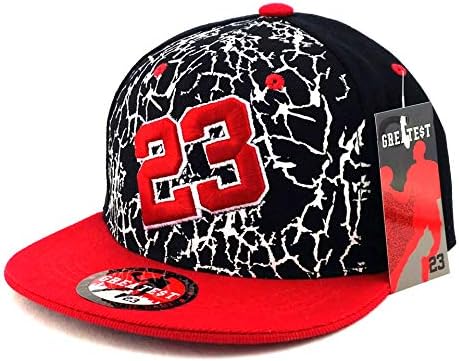 הגדול ביותר 23 שיקגו חדש MJ Crackle מלט סדוק ראש שור שחור לבן מלט אדום אדום עידן הכובע Snapback כובע