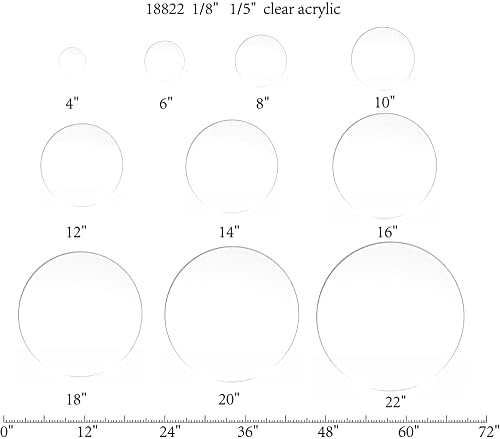 StueTureDisplays® 1PK 16 דיסק עגול עגול מעגל לוציט אקרילי, 1/8 עבה 18822-16 -1/8 -NPF-SL