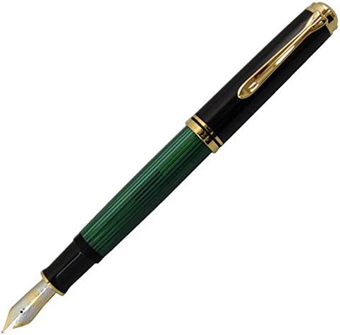 עט מזרקה M800 Pelican, M, נקודה בינונית, פס ירוק, סוברן