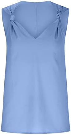טנק רצועת קשר לנשים חולצות קיץ ללא שרוולים לנשים לנשים 2023 בגדים אופנתיים בצבע אחיד חולצה חולצה חולצה