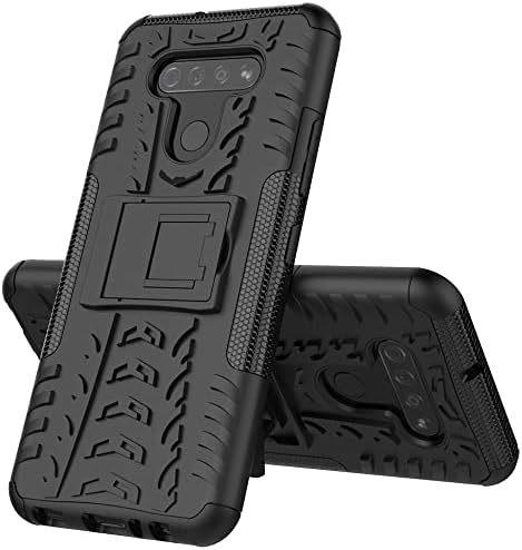 מארז טלפון של לונו כיסוי מגן תואם ל- LG K51, TPU + PC פגוש היברידי מחוספס בדרגה צבאית, מארז טלפון אטום הלם עם שקיות עמותות קיק-אדניות