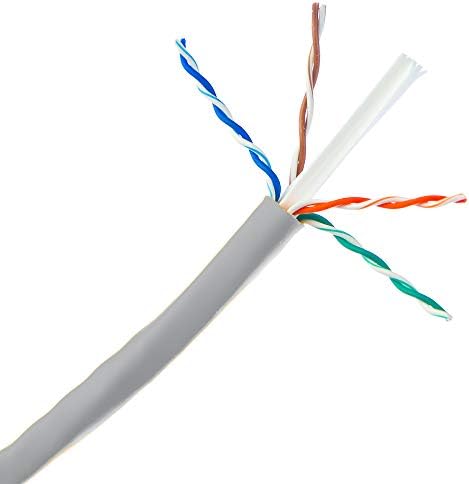 Accl ​​1000ft Cat6 UTP Ethernet כבל, תקוע, Pullbox, אפור, 1pk