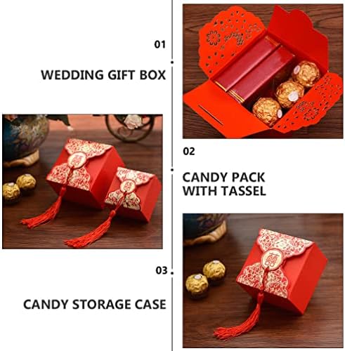 ABAODAM תינוקות קופסאות חתונה סיניות קופסאות קנדי ​​קופסאות קופסאות קופסאות מתנה קופסאות חתונה רומנטיות טובות קופסת שוקולד חמוד לחתונה
