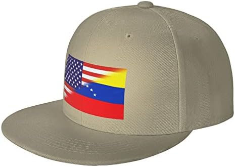 אמריקאי ונצואלה בשילוב דגל בייסבול כובע לגברים נשים מתכוונן נהג משאית כובעי בציר שטף אבא כובע מתנות