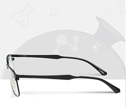 Leaead Blue Light Light משקפיים מסגרת מתכתית חוסם חוסם אנטי עיניים אנטי- UV מחשב/משחק/טלוויזיה/טלפונים לגברים