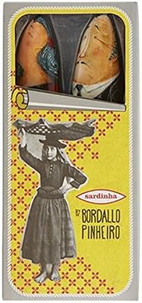 Bordallo Pinheiro כלי חרס דמות פדין סרדין, חבילה של 2