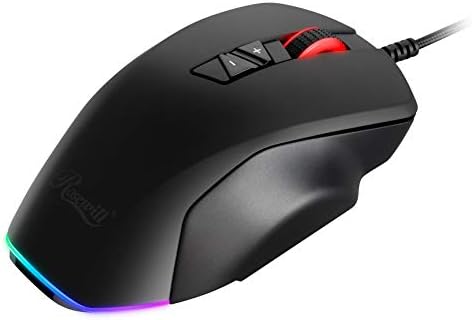 עכבר גיימינג עם כפתורי צד, לוחות צד הניתנים להחלפה עם 3 & 9 כפתורים הניתנים לתכנות למשחקי מחשב/מחשב נייד, 10000 חיישן אופטי, אחיזה נוחה