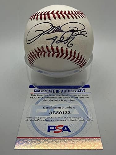 פיט רוז 4256 אדומים חתומים על חתימה רשמית MLB בייסבול PSA DNA *33 - כדורי חתימה עם חתימה