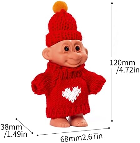 Tonkbeey Mini Troll עבור בובה מצית הגנה למארז Cartoon Cartoon Cover יותר עם תלבושות צמר וכובע עישון אביזרים מתנה למעשן B