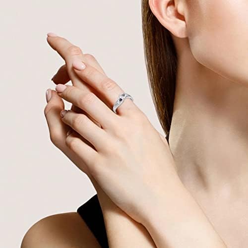 נשים מבטיחות טבעות טבעת יהלום לב פשוט לנשים אביזרי תכשיטים של טבעת אירוסין ניתנת לערימה