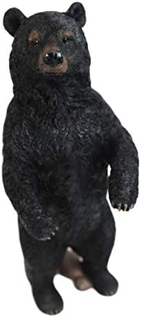 אברוס יער כפרי ריאליסטי עומד פסל דוב שחור 12.25 חיות בר גבוה דובי בעלי חיים דובים בקתות מערביות דקור פצמון כפטיו לגינה ומרכז מבטא ביתי