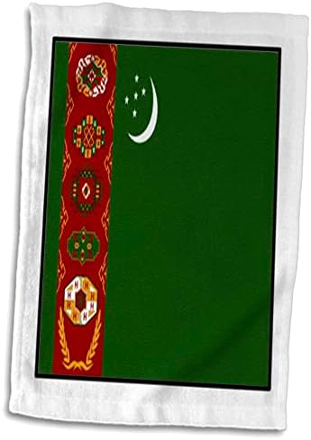 כפתורי דגל עולמי פלורן 3 - תמונה של כפתור הדגל של טורקמניסטן - מגבות