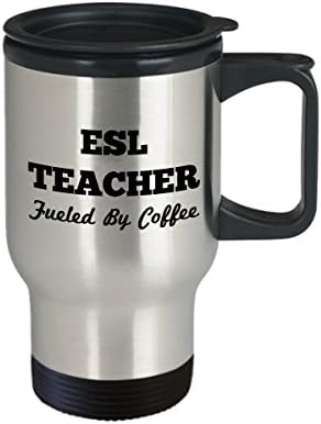 מגניב מצחיק מורה ESL מורה קפה ספל ספל תה מושלם לגברים נשים מורה ESL המונע על ידי קפה