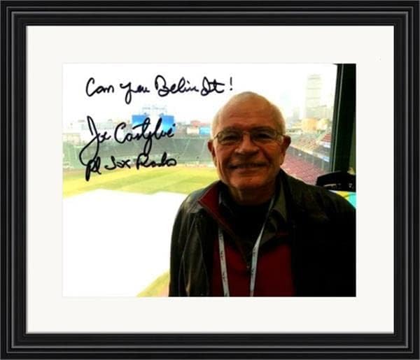 ג'ו קסטגליונה חתימה 8x10 תמונה SC2 Matted & Framed Radio Red Sox, האם אתה יכול להאמין - תמונות MLB עם חתימה