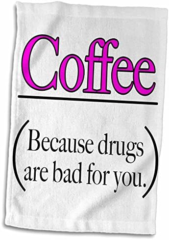 3drose evadane - ציטוטים מצחיקים - קפה כי סמים רעים עבורך, ורוד - מגבות