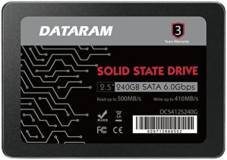 Dataram 240GB 2.5 אינץ 'כונן SSD כונן מצב מוצק תואם ל- MSI A320M PRO-VD