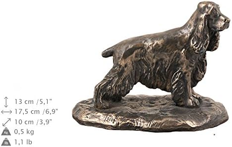 אנגלית קוקר ספנייל, כד עבור כלב אפר זיכרון עם פסל, לחיות מחמד של שם וציטוט-ארטדוג אישית