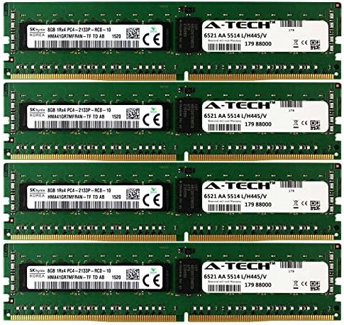 A-Tech Hynix IC DDR4 32GB ערכה 4x 8GB 1RX4 PC4-17000 2133MHz HP FroLiant WS460C BL460C WS460C XL170R XL190R XL250A XL230A APOLLO 4500