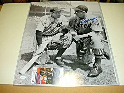 DOM DIMAGGIO BOSTON RED SOX JOE DIMAGGIOS האח JSA/COA חתום על תצלום 16X20 - תמונות MLB עם חתימה