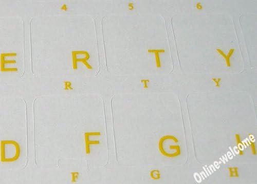 נורווגית שקוף עם צהוב אותיות מקלדת מדבקות עבור מחשבים ניידים מחשבים שולחניים מקלדות