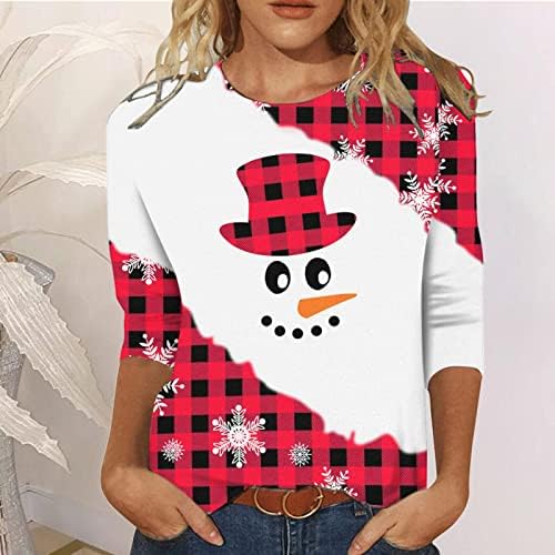 חולצות חג המולד לנשים לחולצת טריקו גרפית עץ חג המולד בתוספת גודל רופף מתאים צמרות טוניקה שרוול ארוך ללבוש עם חותלות