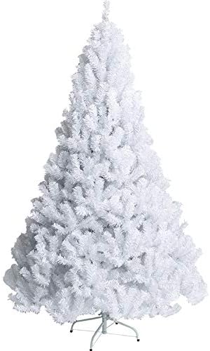 קישוט Dulplay עץ חג המולד מלאכותי, פרימיום אשוח צייר מתכת מעמד מרגיש אמיתי לחופשה מקורה חיצונית-לבנה 5ft