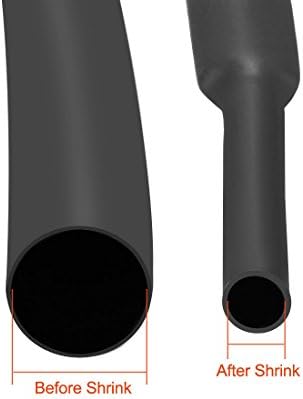 צינורות מכווץ חום uxcell 0.6 ממ DIA 5M 2: 1 חוט צינור חוט חוט עטיפה נקה