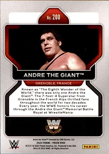 2022 Panini Prizm WWE 200 Andre The Giant Legend Wrestling Card