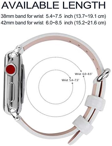 תואם ל- Apple Watch Big 42 ממ, 44 ממ, 45 ממ שעון עור צמיד רצועת כף היד עם מתאמים