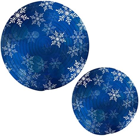 Alaza Blue Blue Snowflake Potholders Trivet