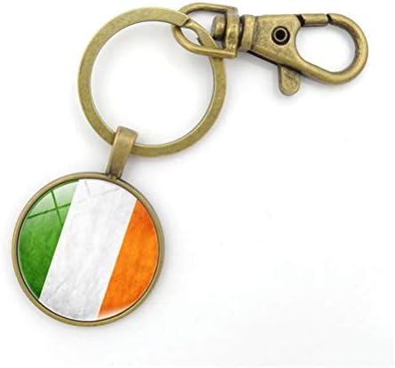 2 יחידות יצירתי דגל מחזיקי מפתחות ייחודי מפתח מחזיק מעודן מפתח טבעת מפתח קישוט מתנה קטנה עבור גברים נשים סנט פטריק יום קישוטים