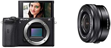 Sony Alpha A6600 מצלמה נטולת מראה עם Sony SELP1650 16-50 ממ עדשת זום חשמל