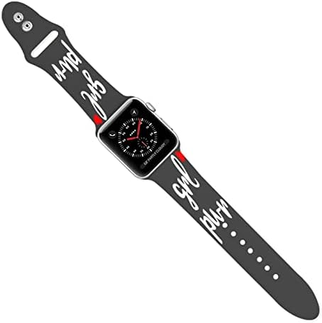 Girl Power חמוד מקורי מודפס מודפס Apple Watch - רצועת סיליקון רכה ועמידה Apple Watch להקות קלות להתקנת רצועות שעון חכם תואמות באופן נרחב