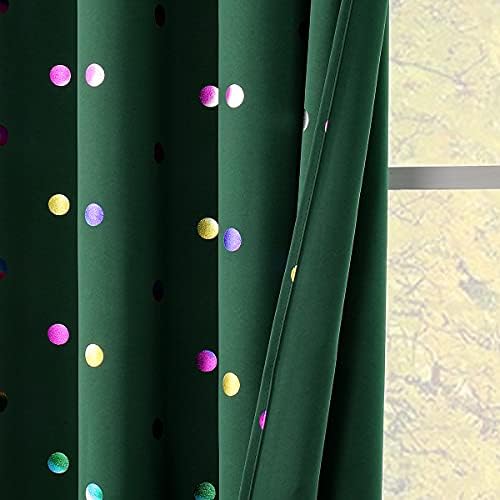 וילונות חג אפלים ירוקים לסלון משתלת 54 נקודות פולקה מתכתיות צבעוניות מנוסחות חדר מודפס וילונות חלון חג וילונות יער צייד וילונות ירוקים