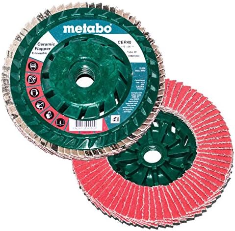Metabo 629459000 5 x 5/8 - 11 פלאפר קרמי חומר שוחקים דיסקים דש 60 חצץ, 5 חבילה