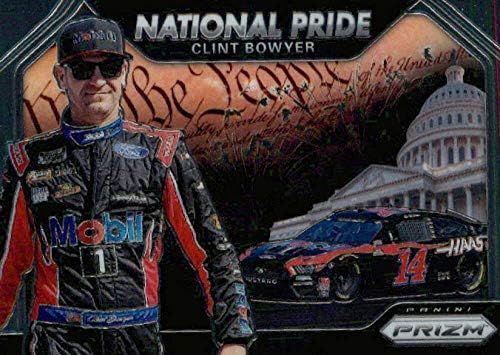2020 Panini Prizm גאווה לאומית 9 Clint Bowyer Mobil 1 Stewart-Haas Racing Ford NASCAR מירוץ כרטיס מסחר