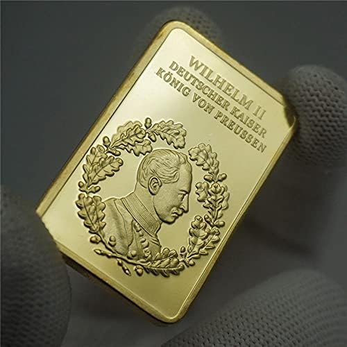 הקיסר האחרון של האימפריה הגרמנית וויליאם השני אספנות זהב מצופה מזכרות מצופה מתנה יצירתית מטבע זיכרון