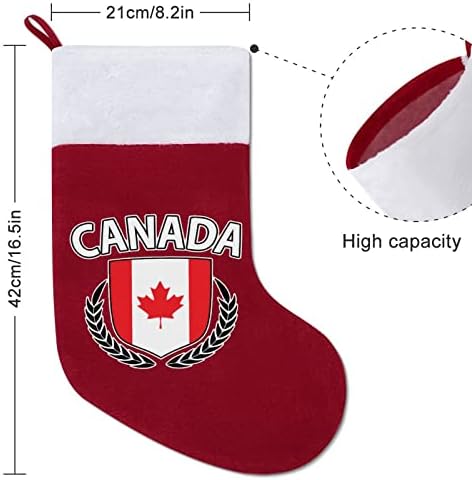 דגל קנדה מייפל קנדה חג המולד גרבי גרב תלויים לחג המולד עץ עץ אח עיצוב בית