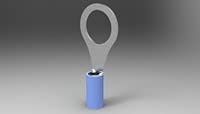 מסוף לשון טבעת 14-16AWG נחושת כחול 32.84 ממ פח רופף