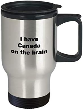 בהוליווד ותיל בדיחה קנדית ספל נסיעות מתנה נושא יש לי קנדה על המוח כוס קפה מבודדת מפלדת אל חלד